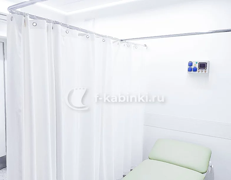 Физиотерапевтическая кабина Тип 3: «каркас + стенки из ЛДСП + панель из ЛДСП на входе + штора»